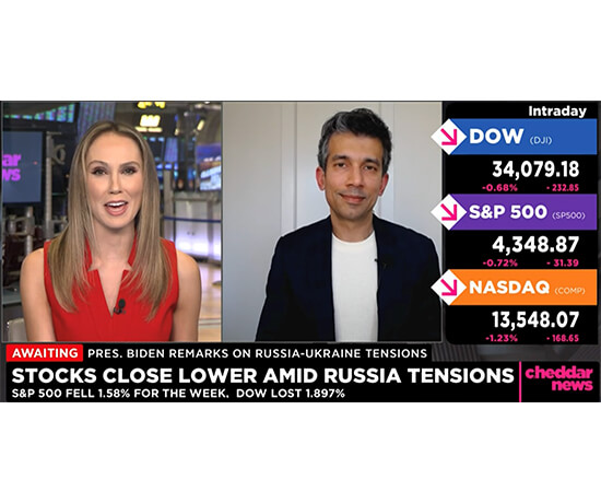 Cheddar News: Aadil Zaman discusses Russia Tensions impact on stock market